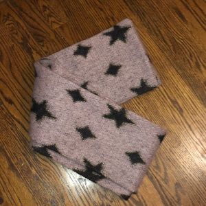 Saint Laurent lavender metallic star mohair scarf